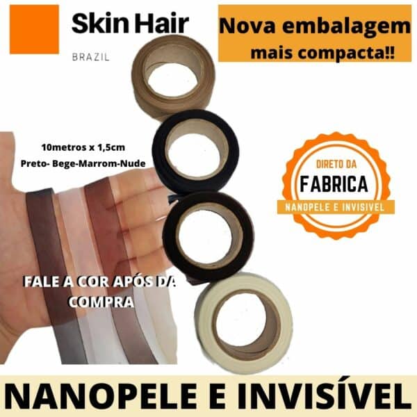 imagem pra venda de NANOPELE E MICROPELE PRA MEGA HAIR ADESIVO INVISÍVEL